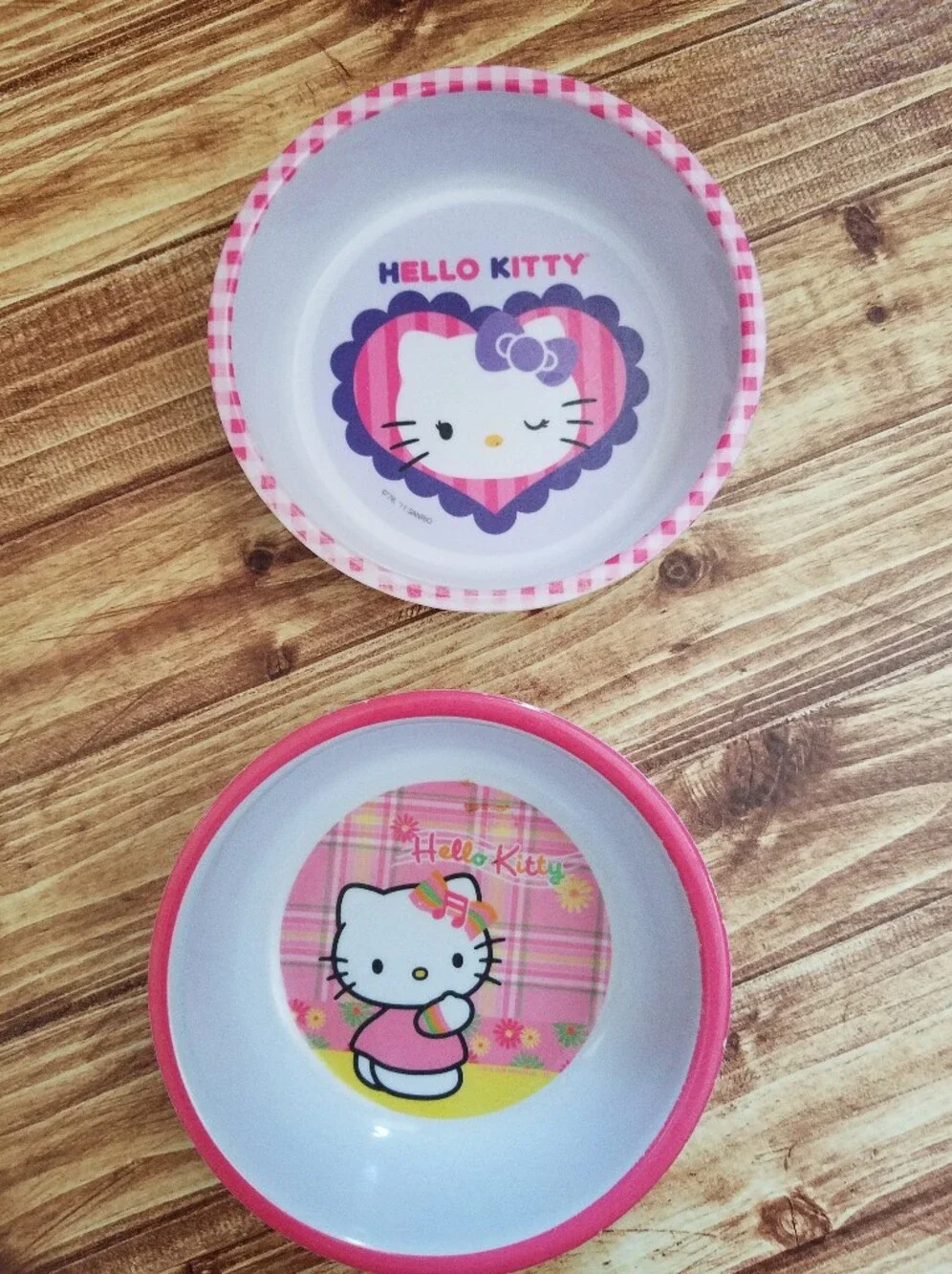 Hello Kitty Pink Dinnerware Set Plates Container Melamine Plastic Sanrio